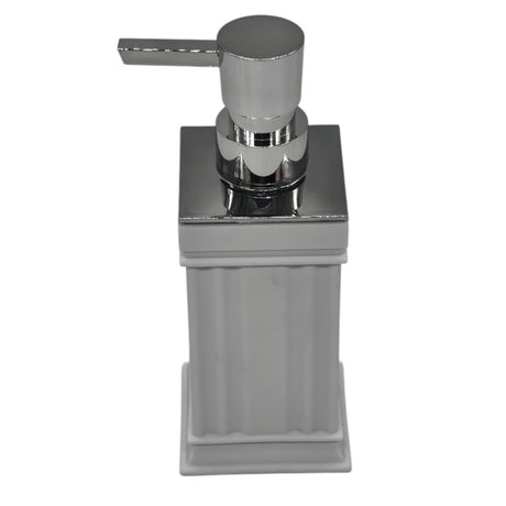 AKDC Plastic Liquid Soap Dispenser for Bathroom & Kitchen Sink, Dish Soap Dispenser With Easy - to - Press Pump - 400ML - White&Silver - Al Kabayel Discount CentreAKDC Plastic Liquid Soap Dispenser for Bathroom & Kitchen Sink, Dish Soap Dispenser With Easy - to - Press Pump - 400ML - White&SilverHome DÃ©cor AccentsAKDCAl Kabayel Discount Centre