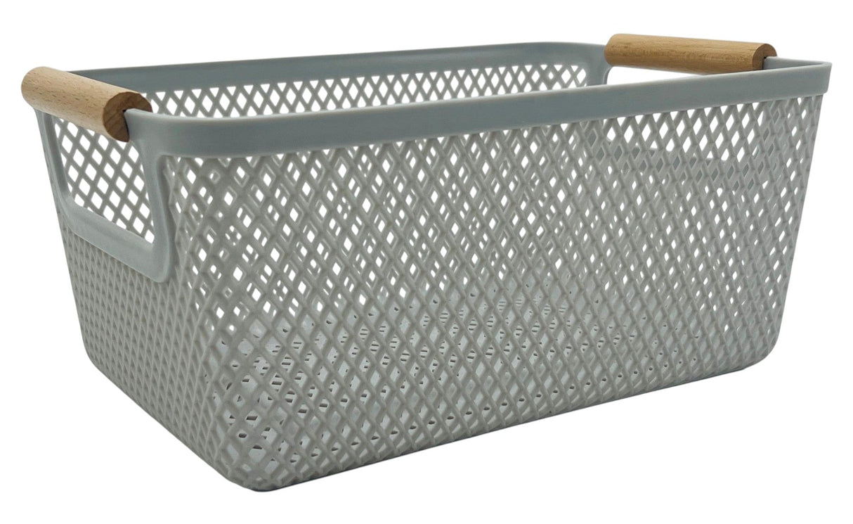 AKDC Plastic Storage Basket 32cm*18cm*14.5cm, Grey - Al Kabayel Discount CentreAKDC Plastic Storage Basket 32cm*18cm*14.5cm, GreyOrganizers & AccessoriesAKDCAl Kabayel Discount Centre