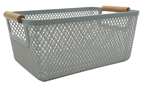 AKDC Plastic Storage Basket 32cm*18cm*14.5cm, Grey - Al Kabayel Discount CentreAKDC Plastic Storage Basket 32cm*18cm*14.5cm, GreyOrganizers & AccessoriesAKDCAl Kabayel Discount Centre
