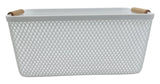 AKDC Plastic Storage Basket 32cm*18cm*14.5cm, White - Al Kabayel Discount CentreAKDC Plastic Storage Basket 32cm*18cm*14.5cm, WhiteOrganizers & AccessoriesAKDCAl Kabayel Discount Centre