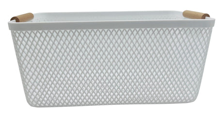 AKDC Plastic Storage Basket 32cm*18cm*14.5cm, White - Al Kabayel Discount CentreAKDC Plastic Storage Basket 32cm*18cm*14.5cm, WhiteOrganizers & AccessoriesAKDCAl Kabayel Discount Centre