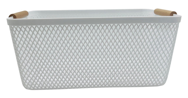AKDC Plastic Storage Basket 32cm*18cm*14.5cm, White - Al Kabayel Discount CentreAKDC Plastic Storage Basket 32cm*18cm*14.5cm, WhiteOrganizers & AccessoriesAKDCAl Kabayel Discount Centre