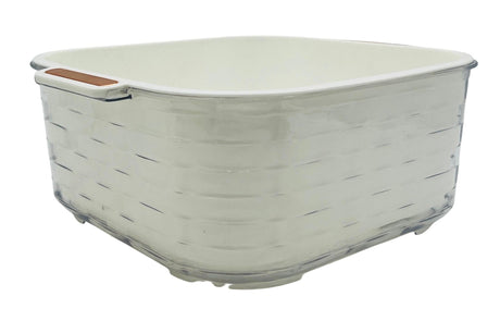 AKDC Plastic Vegetable Strainer with Basket 29cm*12.5cm, White - Al Kabayel Discount CentreAKDC Plastic Vegetable Strainer with Basket 29cm*12.5cm, WhiteKitchen Utensils & GadgetsAKDCAl Kabayel Discount Centre