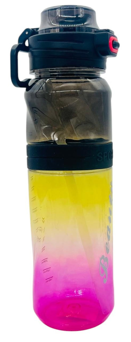 AKDC Plastic Water Bottle 1000ml, Black - Yellow - Rose - Al Kabayel Discount CentreAKDC Plastic Water Bottle 1000ml, Black - Yellow - RoseWater BottlesAKDCAl Kabayel Discount Centre