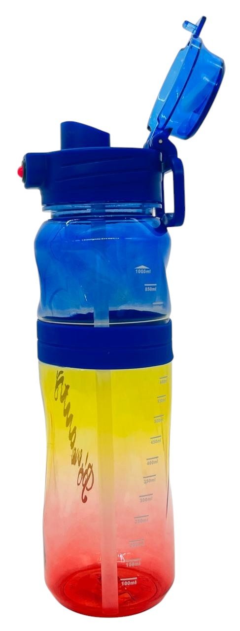 AKDC Plastic Water Bottle 1000ml, Blue - Yellow - Red - Al Kabayel Discount CentreAKDC Plastic Water Bottle 1000ml, Blue - Yellow - RedWater BottlesAKDCAl Kabayel Discount Centre