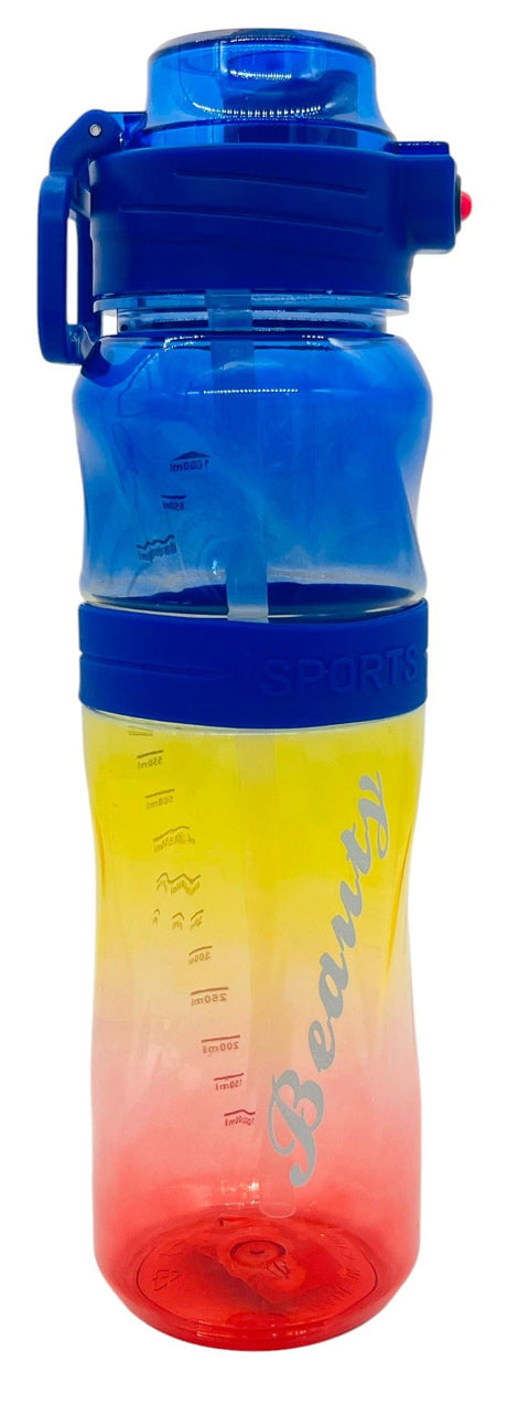 AKDC Plastic Water Bottle 1000ml, Blue - Yellow - Red - Al Kabayel Discount CentreAKDC Plastic Water Bottle 1000ml, Blue - Yellow - RedWater BottlesAKDCAl Kabayel Discount Centre