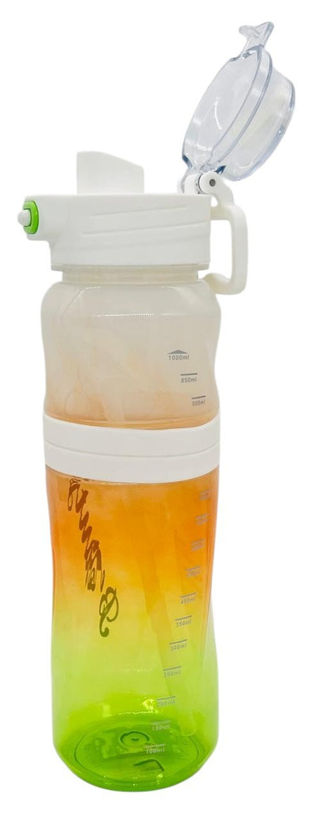AKDC Plastic Water Bottle 1000ml, White - Orange - Green - Al Kabayel Discount CentreAKDC Plastic Water Bottle 1000ml, White - Orange - GreenWater BottlesAKDCAl Kabayel Discount Centre