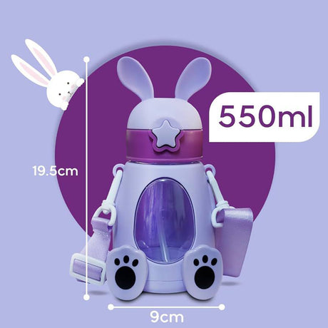 AKDC Plastic Water Bottle 550ml, Rabit Shaped, Purple - Al Kabayel Discount CentreAKDC Plastic Water Bottle 550ml, Rabit Shaped, PurpleWater BottlesAKDCAl Kabayel Discount Centre