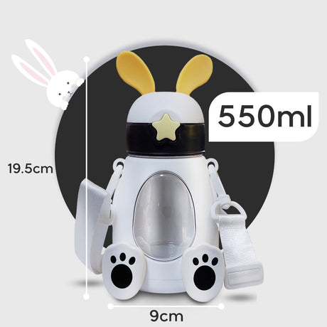 AKDC Plastic Water Bottle 550ml, Rabit Shaped, White - Al Kabayel Discount CentreAKDC Plastic Water Bottle 550ml, Rabit Shaped, WhiteWater BottlesAKDCAl Kabayel Discount Centre