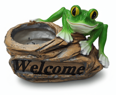 AKDC Polyresin Frog with Welcome Board Decorative Showpiece – Playful Garden, Balcony & Home Accent, 24 × 18 cm - Al Kabayel Discount CentreAKDC Polyresin Frog with Welcome Board Decorative Showpiece – Playful Garden, Balcony & Home Accent, 24 × 18 cmHome Décor AccentsAKDCAl Kabayel Discount Centre