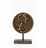 AKDC Polyresin Twin Lizards on Round Base Figurine – Gold Decorative Animal Sculpture 21 cm - Al Kabayel Discount CentreAKDC Polyresin Twin Lizards on Round Base Figurine – Gold Decorative Animal Sculpture 21 cmHome Décor AccentsAKDCAl Kabayel Discount Centre