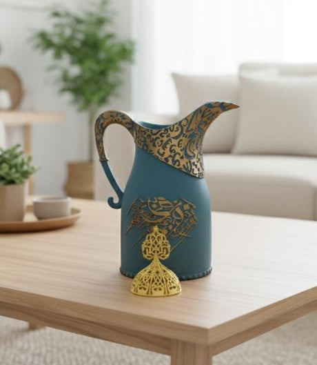 AKDC POP Decorative Incense Burner – Kettle Shape – Blue – 23 cm Stylish Decor Piece - Al Kabayel Discount CentreAKDC POP Decorative Incense Burner – Kettle Shape – Blue – 23 cm Stylish Decor PieceIncense BurnerAKDCAl Kabayel Discount Centre