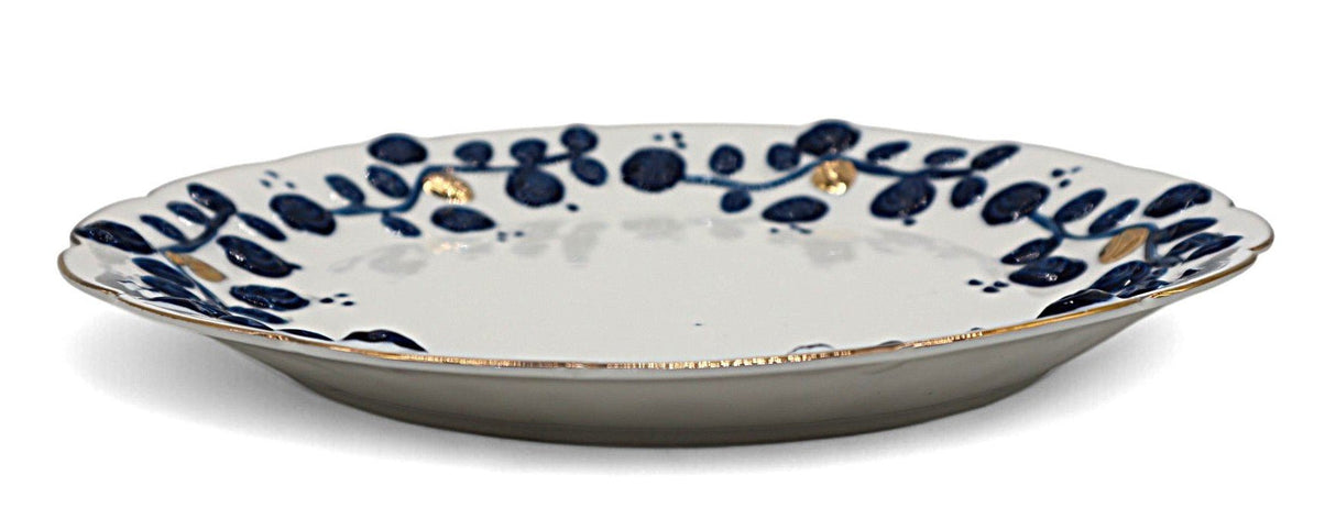 AKDC Porcelain Plate 20cm – White with Blue & Gold Classic Style - Al Kabayel Discount CentreAKDC Porcelain Plate 20cm – White with Blue & Gold Classic StylePlatesAKDCAl Kabayel Discount Centre