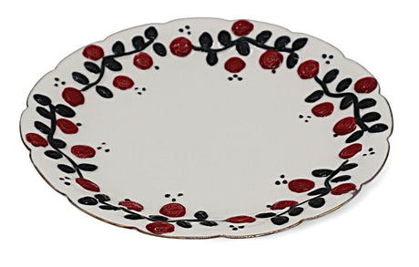AKDC Porcelain Plate 20cm – White with Red & Black Artistic Design - Al Kabayel Discount CentreAKDC Porcelain Plate 20cm – White with Red & Black Artistic DesignPlatesAKDCAl Kabayel Discount Centre