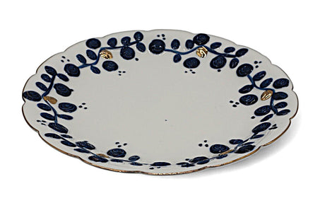 AKDC Porcelain Plate 25cm – White with Blue & Gold Elegant Detailing - Al Kabayel Discount CentreAKDC Porcelain Plate 25cm – White with Blue & Gold Elegant DetailingPlatesAKDCAl Kabayel Discount Centre