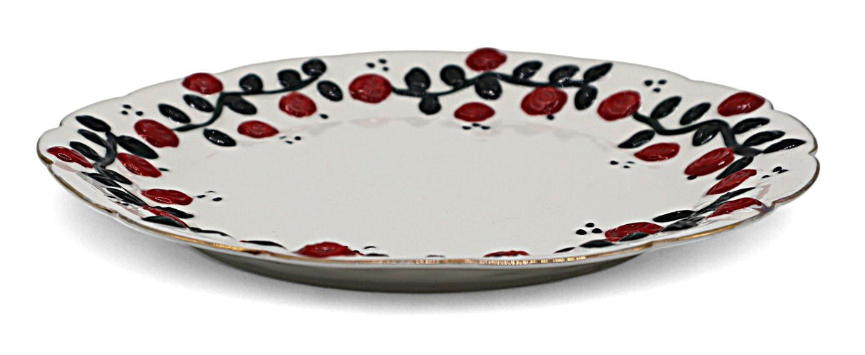 AKDC Porcelain Plate 25cm – White with Red & Black Contemporary Look - Al Kabayel Discount CentreAKDC Porcelain Plate 25cm – White with Red & Black Contemporary LookPlatesAKDCAl Kabayel Discount Centre