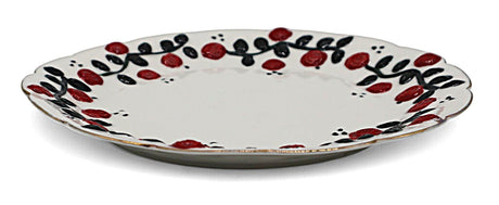 AKDC Porcelain Plate 25cm – White with Red & Black Contemporary Look - Al Kabayel Discount CentreAKDC Porcelain Plate 25cm – White with Red & Black Contemporary LookPlatesAKDCAl Kabayel Discount Centre