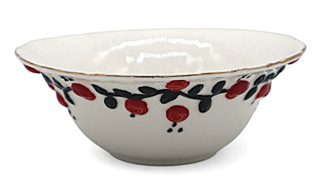 AKDC Porcelain Soup Bowl 16×5.5cm – White with Striking Red & Black Design - Al Kabayel Discount CentreAKDC Porcelain Soup Bowl 16×5.5cm – White with Striking Red & Black DesignBowlsAKDCAl Kabayel Discount Centre