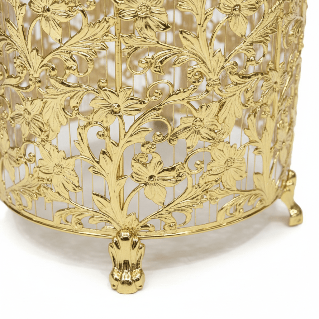 AKDC Premium Acrylic Dustbin with Gold Metal Base and Tissue Box Set for Bathroom, Office and Home Décor – Dustbin 28×22 cm, Tissue Box 26×13 cm - Al Kabayel Discount CentreAKDC Premium Acrylic Dustbin with Gold Metal Base and Tissue Box Set for Bathroom, Office and Home Décor – Dustbin 28×22 cm, Tissue Box 26×13 cmOrganizers & AccessoriesAKDCAl Kabayel Discount Centre