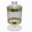 AKDC Premium Acrylic Footed Storage Canister with Decorative Gold Design and Secure Lid Clear Finish 15 × 11 cm - Al Kabayel Discount CentreAKDC Premium Acrylic Footed Storage Canister with Decorative Gold Design and Secure Lid Clear Finish 15 × 11 cmJars & Food SaversAKDCAl Kabayel Discount Centre