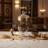 AKDC Premium Acrylic Footed Storage Canister with Decorative Gold Design and Secure Lid Clear Finish 22 × 13 cm - Al Kabayel Discount CentreAKDC Premium Acrylic Footed Storage Canister with Decorative Gold Design and Secure Lid Clear Finish 22 × 13 cmJars & Food SaversAKDCAl Kabayel Discount Centre