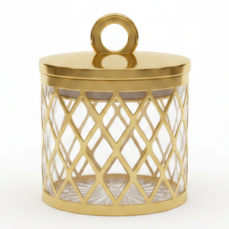 AKDC Premium Acrylic Storage Canister with Decorative Gold Design and Lid Compact Container 700 ml Capacity - Al Kabayel Discount CentreAKDC Premium Acrylic Storage Canister with Decorative Gold Design and Lid Compact Container 700 ml CapacityJars & Food SaversAKDCAl Kabayel Discount Centre