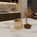 AKDC Premium Acrylic Storage Canister with Decorative Gold Design and Lid Compact Container 700 ml Capacity - Al Kabayel Discount CentreAKDC Premium Acrylic Storage Canister with Decorative Gold Design and Lid Compact Container 700 ml CapacityJars & Food SaversAKDCAl Kabayel Discount Centre