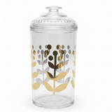 AKDC Premium Acrylic Storage Canister with Decorative Gold Design and Lid Multipurpose Container 20 × 10 cm - Al Kabayel Discount CentreAKDC Premium Acrylic Storage Canister with Decorative Gold Design and Lid Multipurpose Container 20 × 10 cmJars & Food SaversAKDCAl Kabayel Discount Centre