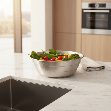 AKDC Premium Aluminium Boya Straining Colander – 30cm - Al Kabayel Discount CentreAKDC Premium Aluminium Boya Straining Colander – 30cmKitchen Utensils & GadgetsAKDCAl Kabayel Discount Centre