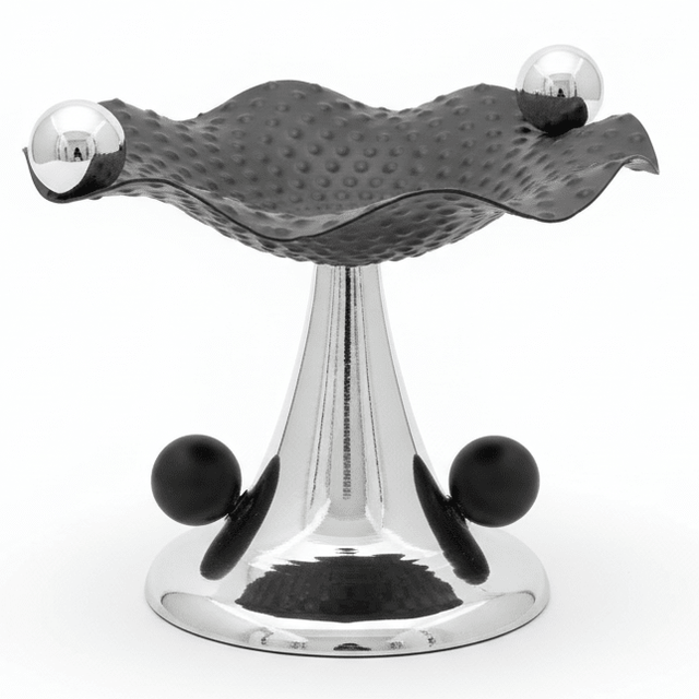 AKDC Premium Black and Silver Metal Footed Candy Serving Tray with Modern Finish for Home and Events – 20×15 cm - Al Kabayel Discount CentreAKDC Premium Black and Silver Metal Footed Candy Serving Tray with Modern Finish for Home and Events – 20×15 cmServing TraysAKDCAl Kabayel Discount Centre
