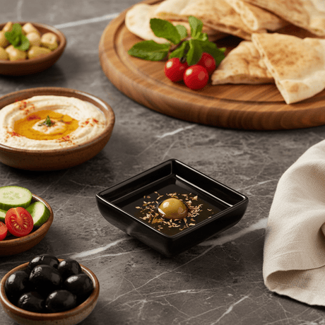 AKDC Premium Black Melamine Square Sauce Serving Bowl 7×7 cm Compact Durable Tableware - Al Kabayel Discount CentreAKDC Premium Black Melamine Square Sauce Serving Bowl 7×7 cm Compact Durable TablewareBowlsAKDCAl Kabayel Discount Centre
