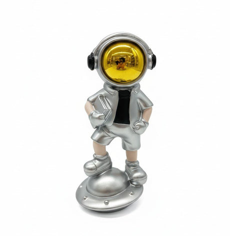 AKDC Premium Ceramic Astronaut Standing on Silver & Black Spaceship Figurine – Futuristic Space Décor 14 cm - Al Kabayel Discount CentreAKDC Premium Ceramic Astronaut Standing on Silver & Black Spaceship Figurine – Futuristic Space Décor 14 cmHome Décor AccentsAKDCAl Kabayel Discount Centre