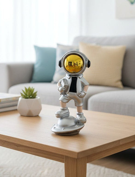 AKDC Premium Ceramic Astronaut Standing on Silver & Black Spaceship Figurine – Futuristic Space Décor 14 cm - Al Kabayel Discount CentreAKDC Premium Ceramic Astronaut Standing on Silver & Black Spaceship Figurine – Futuristic Space Décor 14 cmHome Décor AccentsAKDCAl Kabayel Discount Centre