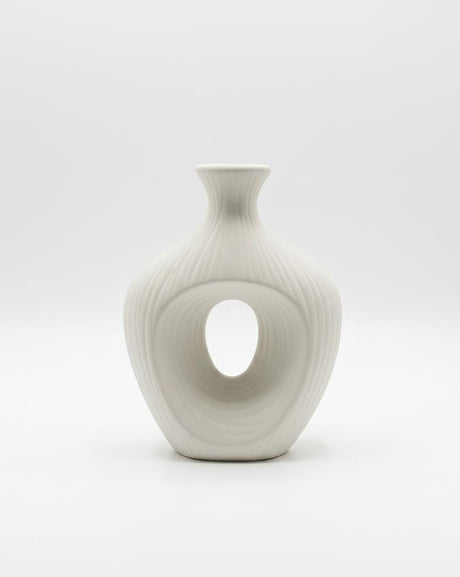 AKDC Premium Chalk - Finish Decorative White Vase – 24×18 cm - Al Kabayel Discount CentreAKDC Premium Chalk - Finish Decorative White Vase – 24×18 cmFlower/Plant PotsAKDCAl Kabayel Discount Centre