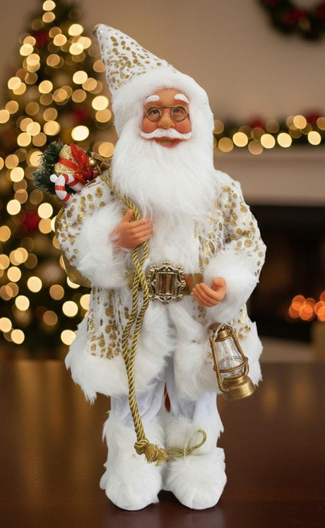 AKDC Premium Christmas Santa Figurine in Elegant White Dress – 58 cm - Al Kabayel Discount CentreAKDC Premium Christmas Santa Figurine in Elegant White Dress – 58 cmHome Décor AccentsAKDCAl Kabayel Discount Centre