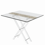 AKDC Premium Clear Acrylic 4 - Piece Foldable Table Set with Gold and Black Ornate Damask Pattern Elegant Space - Saving Design 50x40x47 cm - Al Kabayel Discount CentreAKDC Premium Clear Acrylic 4 - Piece Foldable Table Set with Gold and Black Ornate Damask Pattern Elegant Space - Saving Design 50x40x47 cmOrganizers & AccessoriesAKDCAl Kabayel Discount Centre