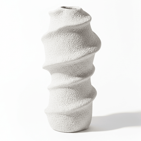 AKDC Premium Contemporary Ceramic Decorative Vase – Glossy White Finish with Artistic Abstract Shape for Living Room Décor, 30 × 12 cm - Al Kabayel Discount CentreAKDC Premium Contemporary Ceramic Decorative Vase – Glossy White Finish with Artistic Abstract Shape for Living Room Décor, 30 × 12 cmFlower/Plant PotsAKDCAl Kabayel Discount Centre