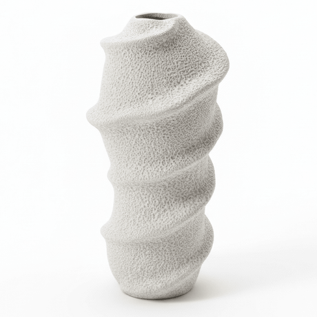 AKDC Premium Contemporary Ceramic Decorative Vase – Glossy White Finish with Artistic Abstract Shape for Living Room Décor, 30 × 12 cm - Al Kabayel Discount CentreAKDC Premium Contemporary Ceramic Decorative Vase – Glossy White Finish with Artistic Abstract Shape for Living Room Décor, 30 × 12 cmFlower/Plant PotsAKDCAl Kabayel Discount Centre