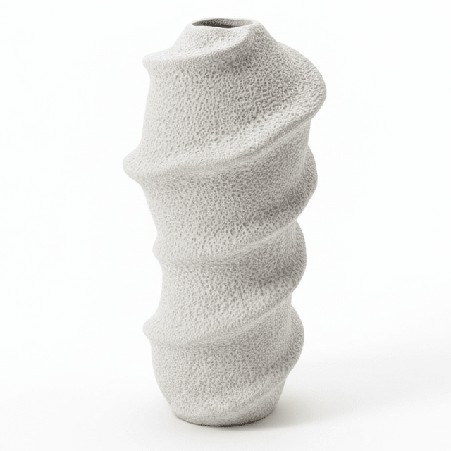 AKDC Premium Contemporary Ceramic Decorative Vase – Glossy White Finish with Artistic Abstract Shape for Living Room Décor, 30 × 12 cm - Al Kabayel Discount CentreAKDC Premium Contemporary Ceramic Decorative Vase – Glossy White Finish with Artistic Abstract Shape for Living Room Décor, 30 × 12 cmFlower/Plant PotsAKDCAl Kabayel Discount Centre