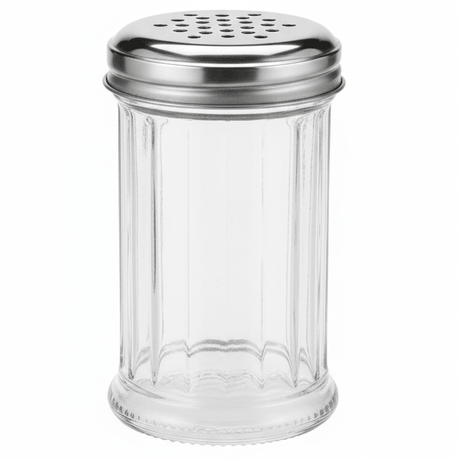 AKDC Premium Cylindrical Clear Glass Tabletop Sugar Shaker with Durable Silver Metal Lid for Kitchen Storage – 13×7cm - Al Kabayel Discount CentreAKDC Premium Cylindrical Clear Glass Tabletop Sugar Shaker with Durable Silver Metal Lid for Kitchen Storage – 13×7cmKitchen Utensils & GadgetsAKDCAl Kabayel Discount Centre
