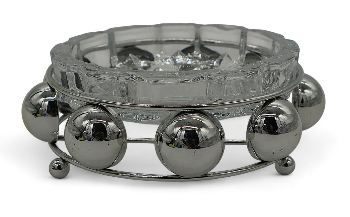 AKDC Premium Glass Ashtray with Elegant Silver Stand – Luxury Tabletop Smoking Accessory for Home, Office & Restaurants – 12×4 cm - Al Kabayel Discount CentreAKDC Premium Glass Ashtray with Elegant Silver Stand – Luxury Tabletop Smoking Accessory for Home, Office & Restaurants – 12×4 cmHome Décor AccentsAKDCAl Kabayel Discount Centre