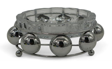 AKDC Premium Glass Ashtray with Elegant Silver Stand – Luxury Tabletop Smoking Accessory for Home, Office & Restaurants – 12×4 cm - Al Kabayel Discount CentreAKDC Premium Glass Ashtray with Elegant Silver Stand – Luxury Tabletop Smoking Accessory for Home, Office & Restaurants – 12×4 cmHome Décor AccentsAKDCAl Kabayel Discount Centre