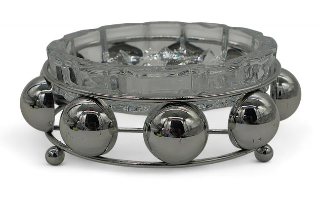 AKDC Premium Glass Ashtray with Elegant Silver Stand – Luxury Tabletop Smoking Accessory for Home, Office & Restaurants – 12×4 cm - Al Kabayel Discount CentreAKDC Premium Glass Ashtray with Elegant Silver Stand – Luxury Tabletop Smoking Accessory for Home, Office & Restaurants – 12×4 cmHome Décor AccentsAKDCAl Kabayel Discount Centre
