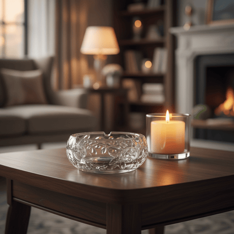 AKDC Premium Glass Ashtray with Stylish Artistic Pattern – Durable Heatproof Glass for Indoor & Outdoor Use (13.5 cm) - Al Kabayel Discount CentreAKDC Premium Glass Ashtray with Stylish Artistic Pattern – Durable Heatproof Glass for Indoor & Outdoor Use (13.5 cm)AshtraysAKDCAl Kabayel Discount Centre