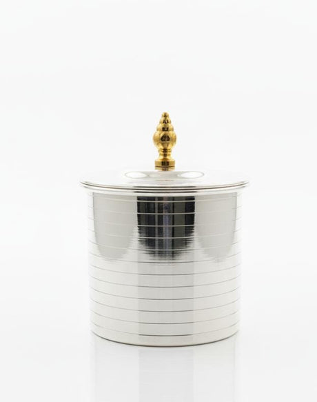 AKDC Premium Glass Sugar Pot with Silver Metal Lid and Gold Finish – Elegant Storage Jar for Sugar, Coffee, or Spices – Modern Kitchen Countertop Decor 10x10 cm - Al Kabayel Discount CentreAKDC Premium Glass Sugar Pot with Silver Metal Lid and Gold Finish – Elegant Storage Jar for Sugar, Coffee, or Spices – Modern Kitchen Countertop Decor 10x10 cmJars & Food SaversAKDCAl Kabayel Discount Centre