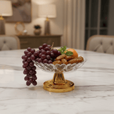 AKDC Premium Gold Metal Base Acrylic Fruit Plate, Decorative Serving Tray for Dining & Parties – 22 × 10 cm - Al Kabayel Discount CentreAKDC Premium Gold Metal Base Acrylic Fruit Plate, Decorative Serving Tray for Dining & Parties – 22 × 10 cmServing TraysAKDCAl Kabayel Discount Centre