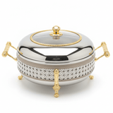 AKDC Premium Large Round Dates Serving Bowl with Glass Lid – Metal & Glass Decorative Bowl 26 cm - Al Kabayel Discount CentreAKDC Premium Large Round Dates Serving Bowl with Glass Lid – Metal & Glass Decorative Bowl 26 cmBowlsAKDCAl Kabayel Discount Centre