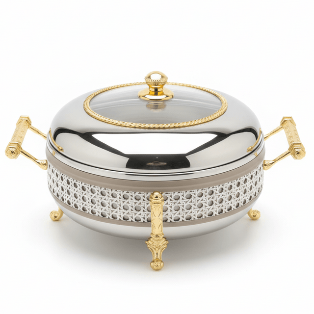 AKDC Premium Large Round Dates Serving Bowl with Glass Lid – Metal & Glass Decorative Bowl 26 cm - Al Kabayel Discount CentreAKDC Premium Large Round Dates Serving Bowl with Glass Lid – Metal & Glass Decorative Bowl 26 cmBowlsAKDCAl Kabayel Discount Centre