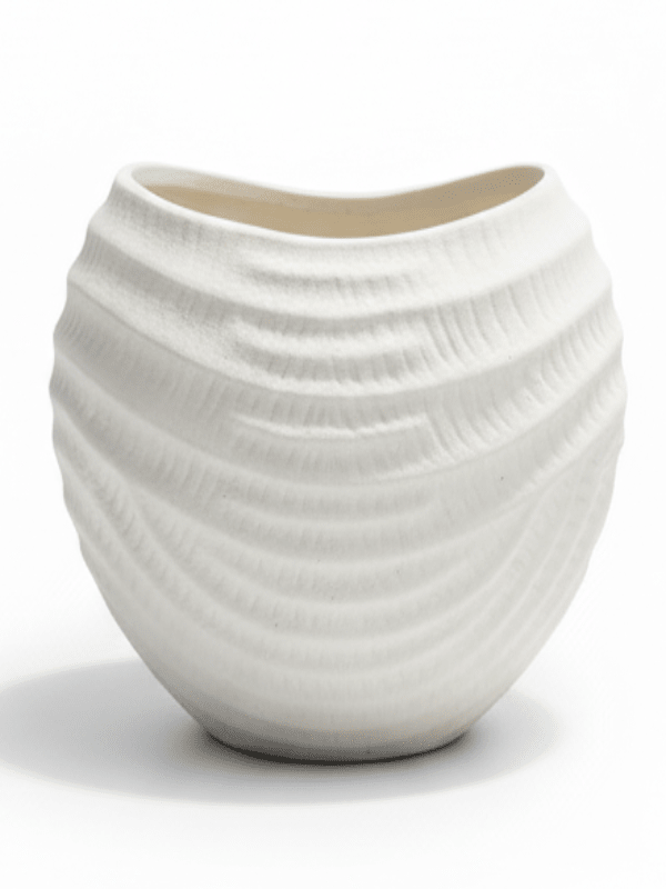 AKDC Premium Modern Ceramic Decorative Vase – Elegant White Unique Sculptural Design, 17 × 12 cm - Al Kabayel Discount CentreAKDC Premium Modern Ceramic Decorative Vase – Elegant White Unique Sculptural Design, 17 × 12 cmFlower/Plant PotsAKDCAl Kabayel Discount Centre