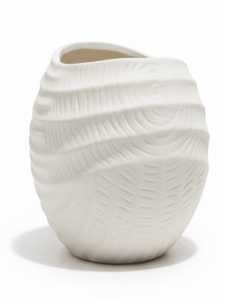 AKDC Premium Modern Ceramic Decorative Vase – Elegant White Unique Sculptural Design, 17 × 12 cm - Al Kabayel Discount CentreAKDC Premium Modern Ceramic Decorative Vase – Elegant White Unique Sculptural Design, 17 × 12 cmFlower/Plant PotsAKDCAl Kabayel Discount Centre